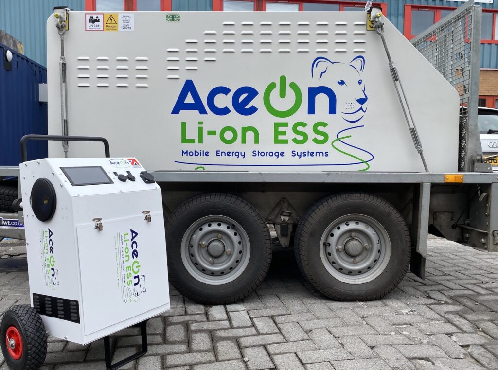 The new Lion-ESS 80kWh mobile energy storage system and smaller Lion-ESS Cub portable storage system